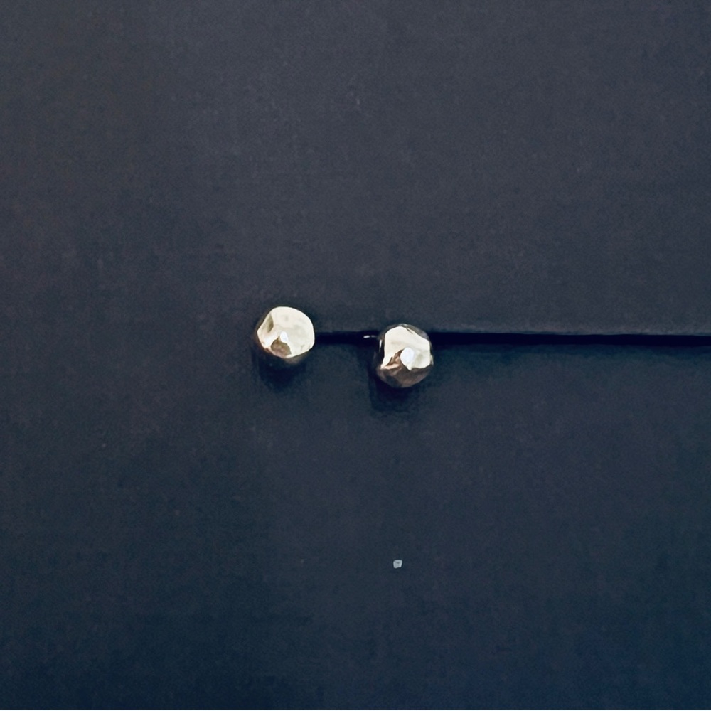 Hammered Gold Stud Earrings